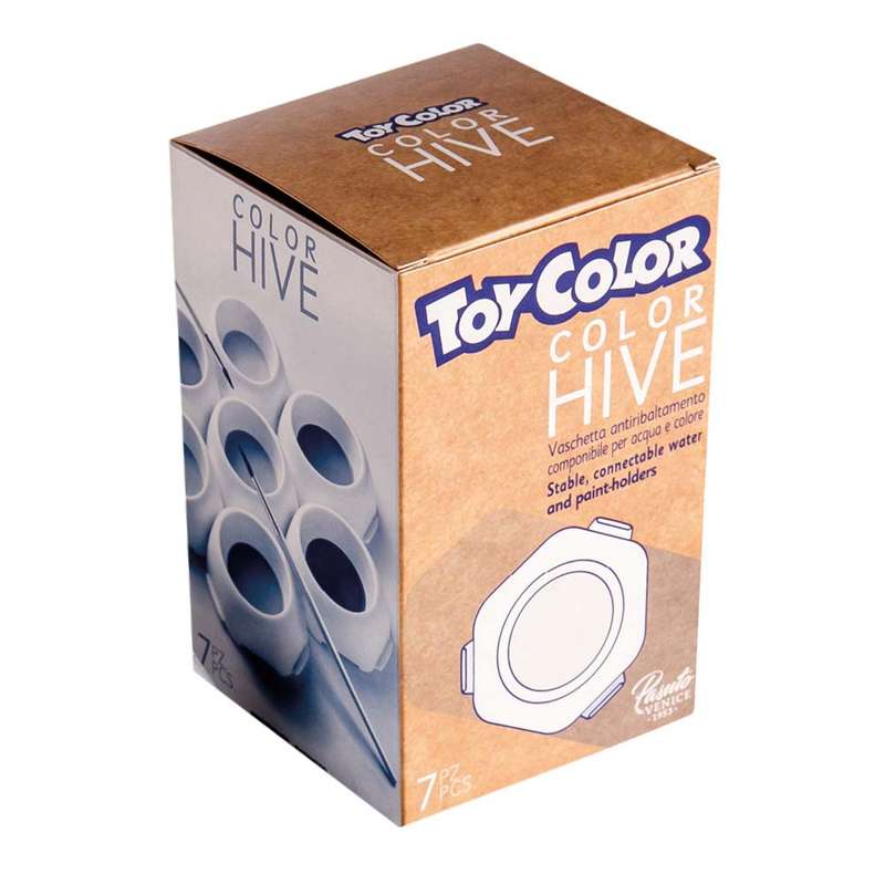 Toy Color - Paint Pots - Colour Hive - Modular Trays - 7 Pieces