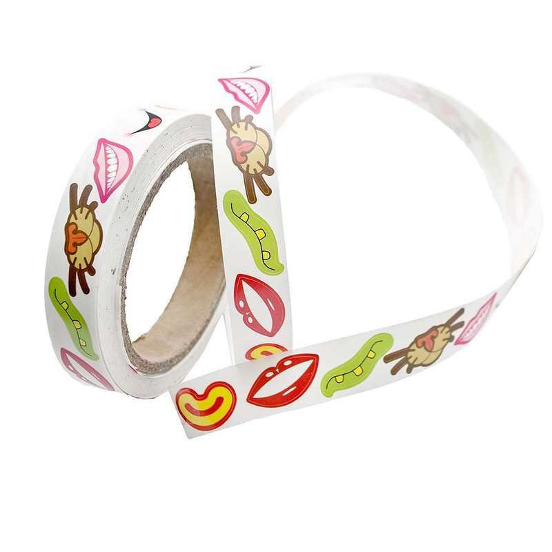 Anthony Peters - Mouth Stickers - Coloured - Roll of 600
