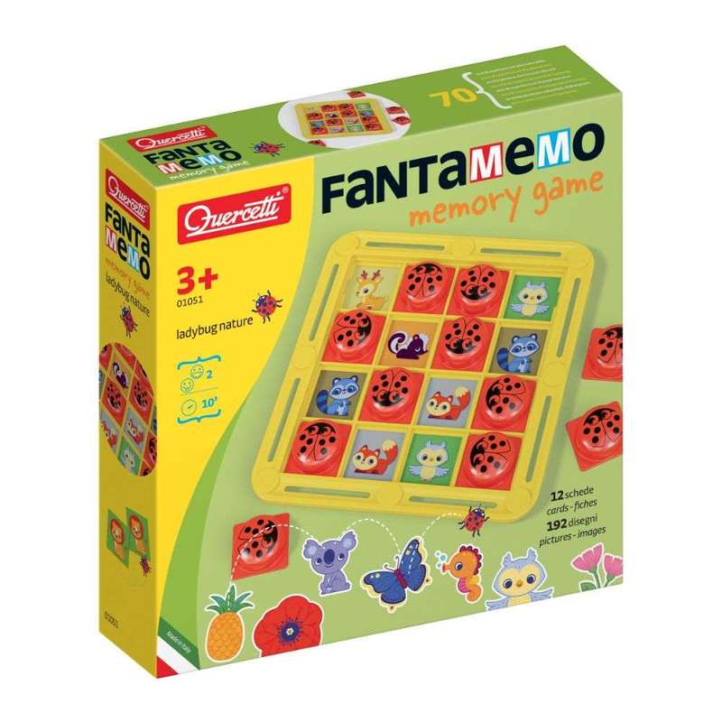 Quercetti - Fanta Memo Ladybug Nature Memory Game