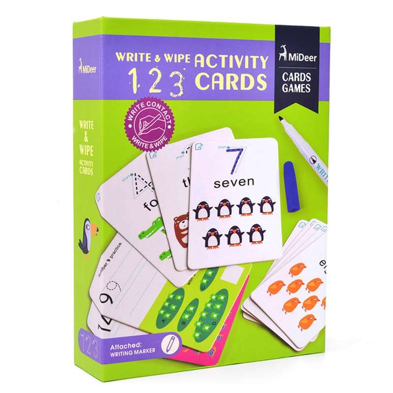 Mideer - Write & Wipe Cards - 123 Numbers