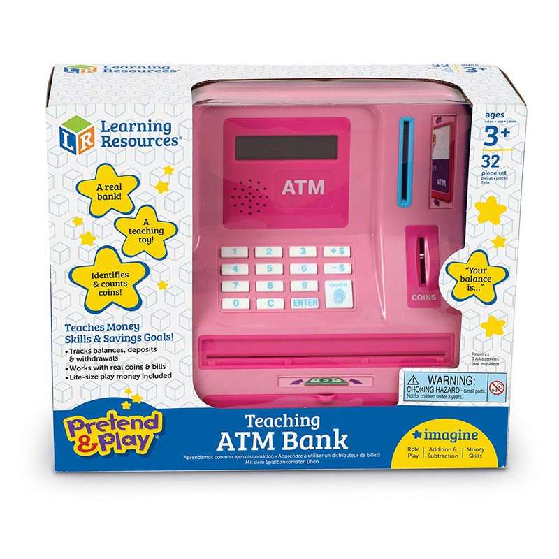 Learning Resources - Pretend & Play® - Teaching Teaching ATM Bank - Pink