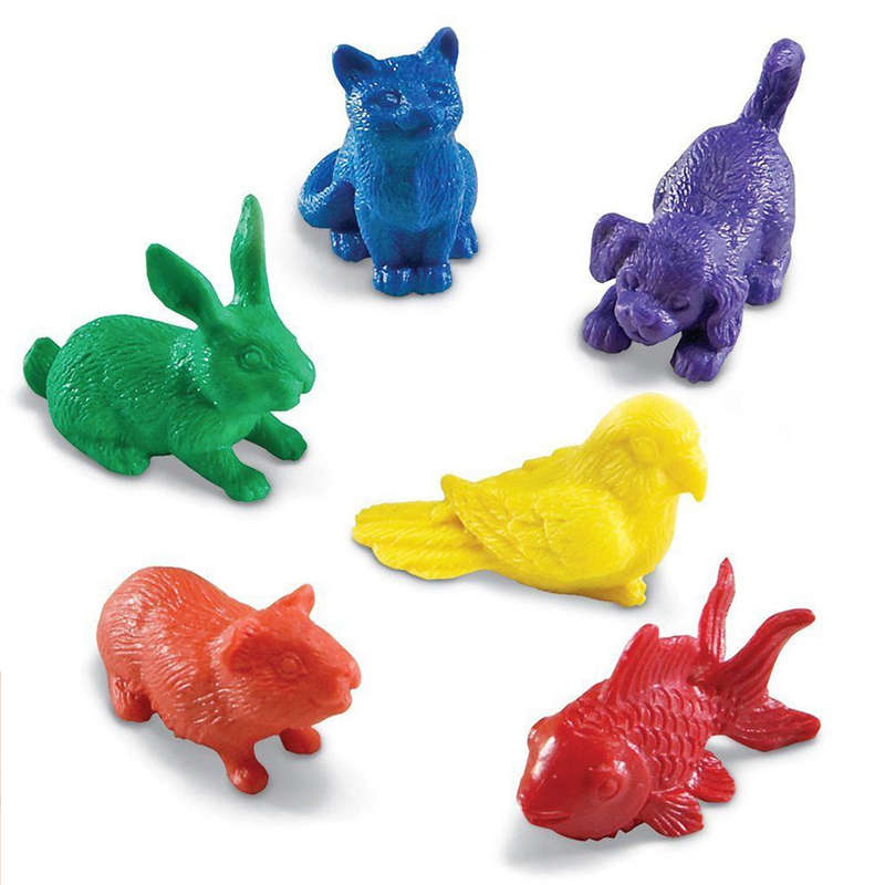 EDX Education - Counters - Jumbo Pets 6 Colours - 48Pc Polybag