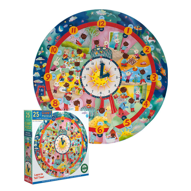 eeBoo - Around the Clock 25 Piece Puzzle