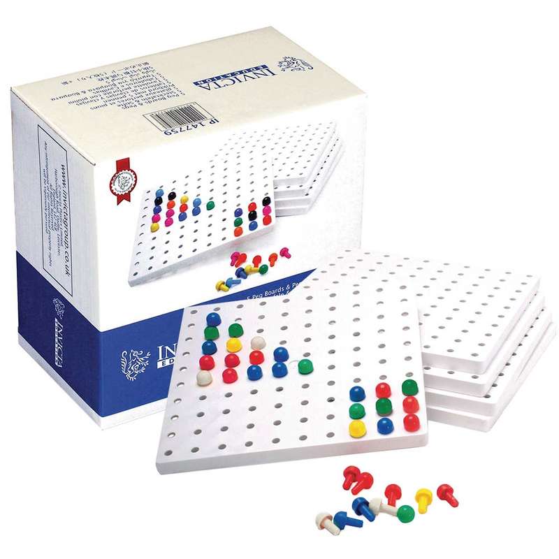 Invicta Education - Peg Boards 5 & 1000 Pegs in Retail Box