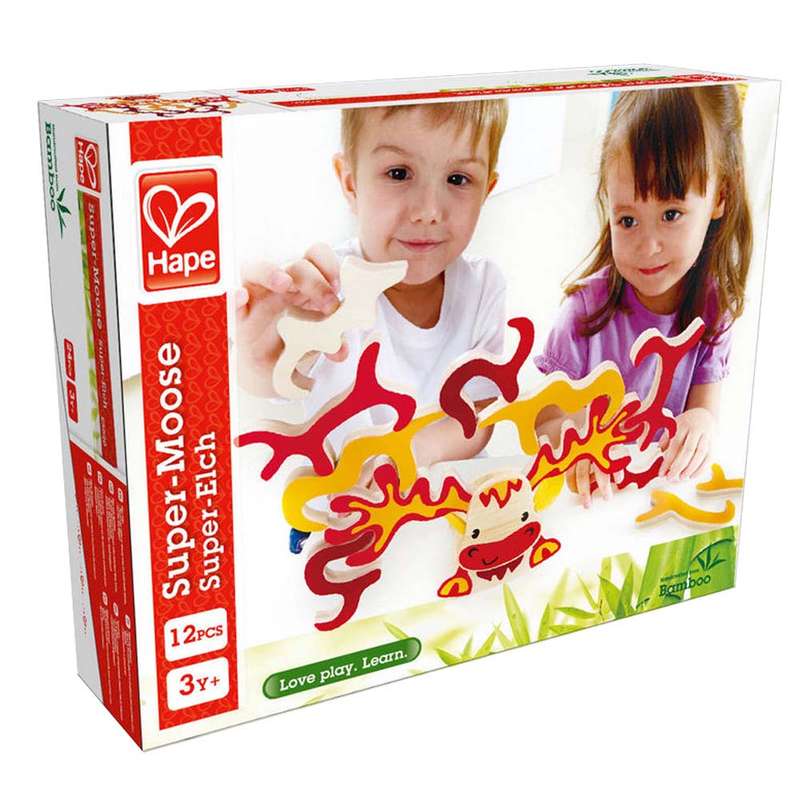 Hape - Bamboo - Super-Moose - Balancing & Stacking Game