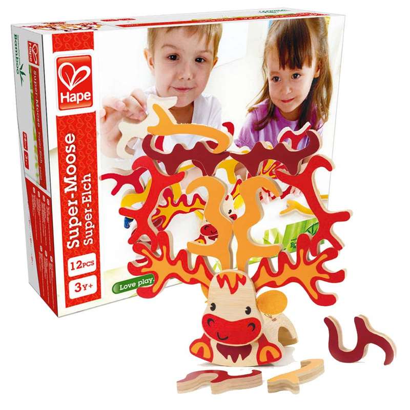 Hape - Bamboo - Super-Moose - Balancing & Stacking Game
