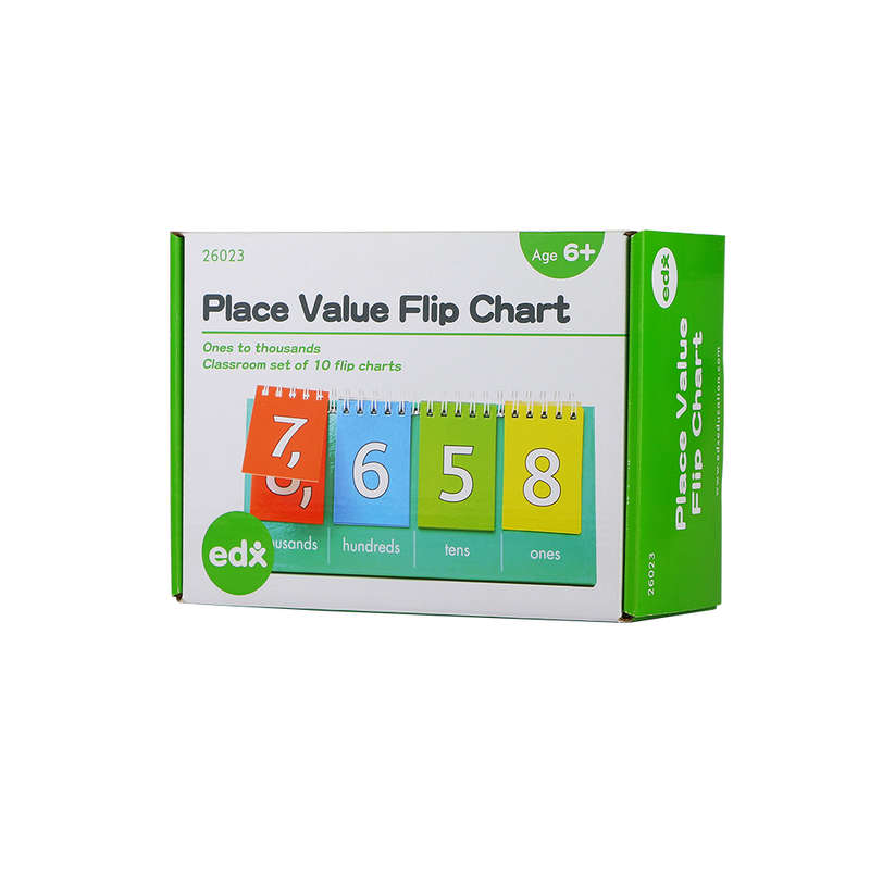 EDX Education - Flip Chart - Place Value Thousands - Student - 10Pc