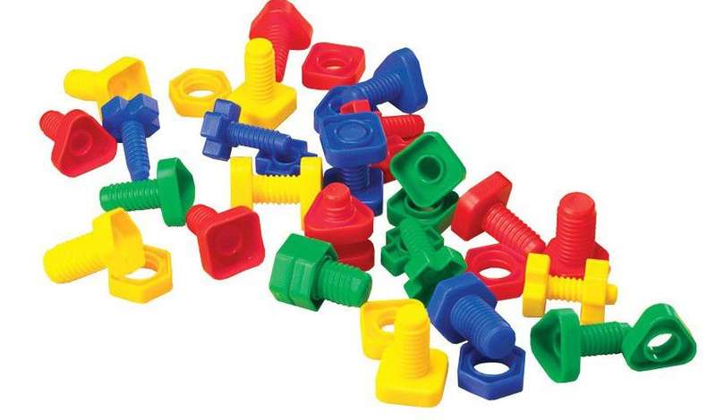 Play By Greenbean - Nuts & Bolts 64pc Container