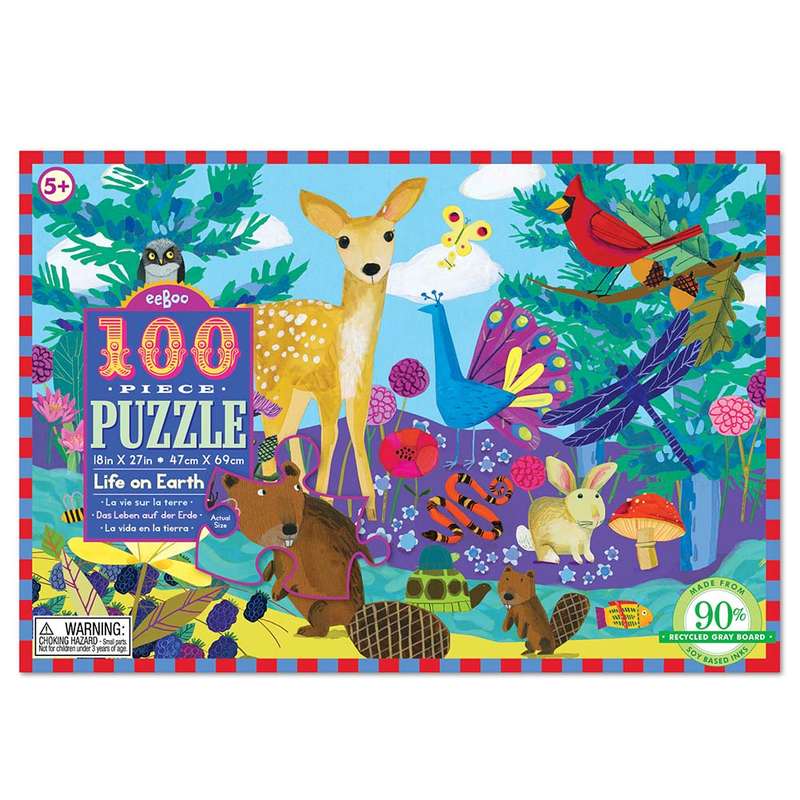 eeBoo - Life On Earth 100 Piece Puzzle