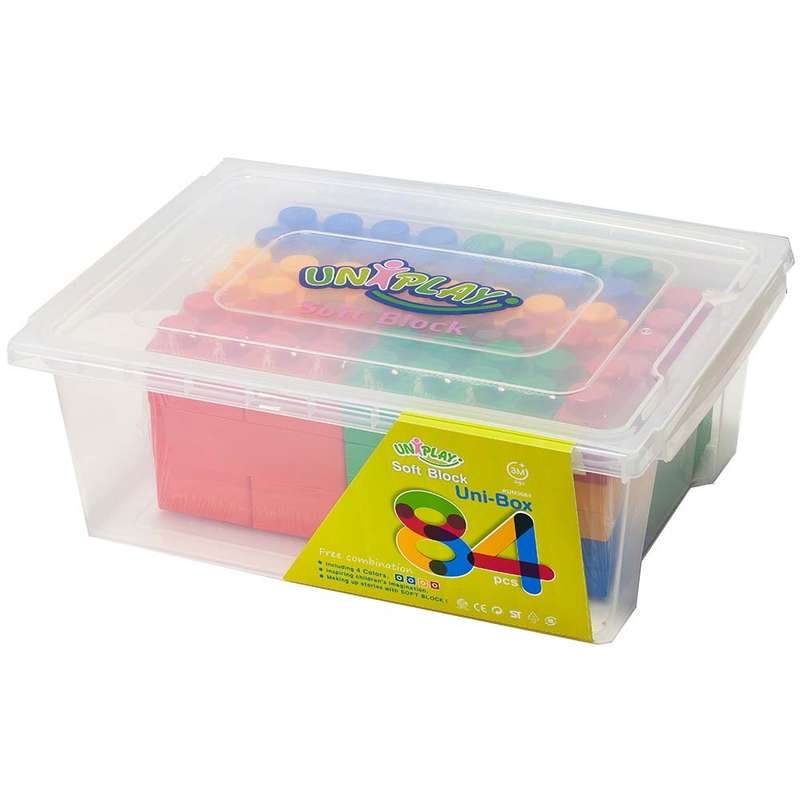 Create By Greenbean - Jumbo Soft Blocks - Mixed - 84pcs - Container