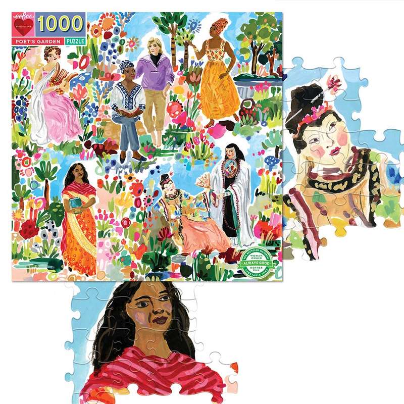 eeBoo - Poet's Garden 1000 Pieces Square Puzzle