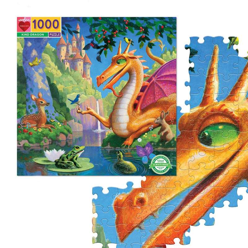 eeBoo - Kind Dragon 1000 Pieces Square Puzzle