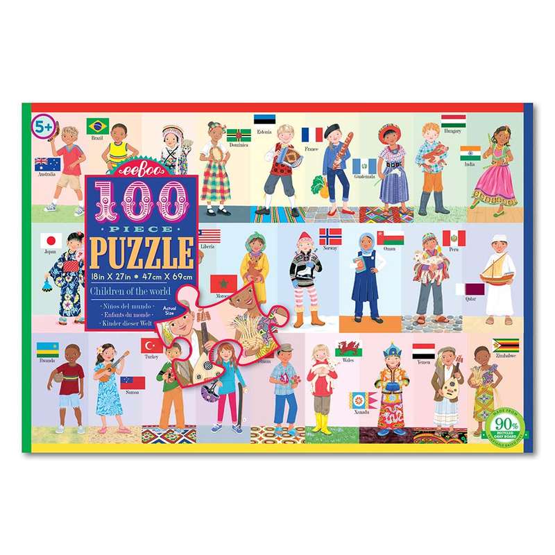 eeBoo - Children of the World 100 Piece Puzzle
