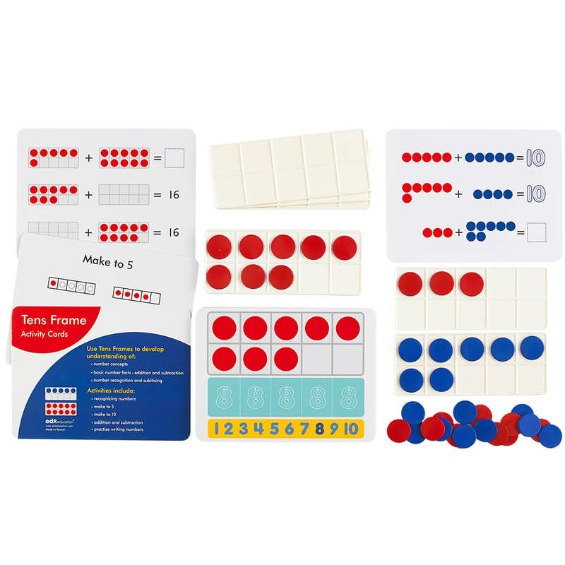 EDX Education - Activity Cards -Ten Frames - 16pcs