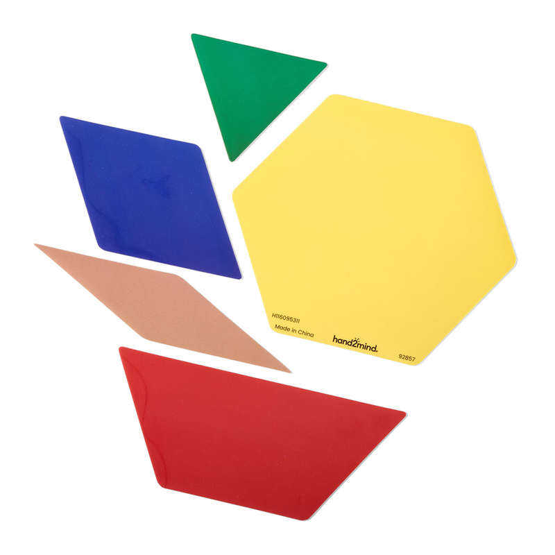 Greenbean Mathematics - Pattern Block Demonstration Clings: 47 Pieces