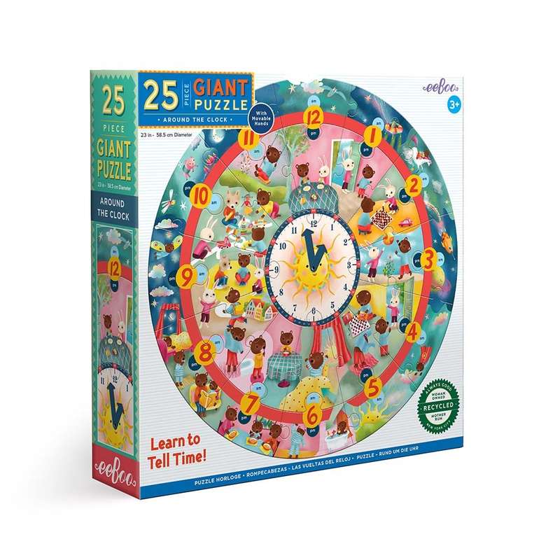 eeBoo - Around the Clock 25 Piece Puzzle