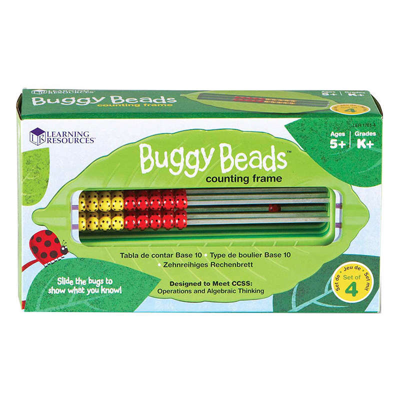 Learning Resources - Buggy Beads Counting Frame Abacus - Set of 4