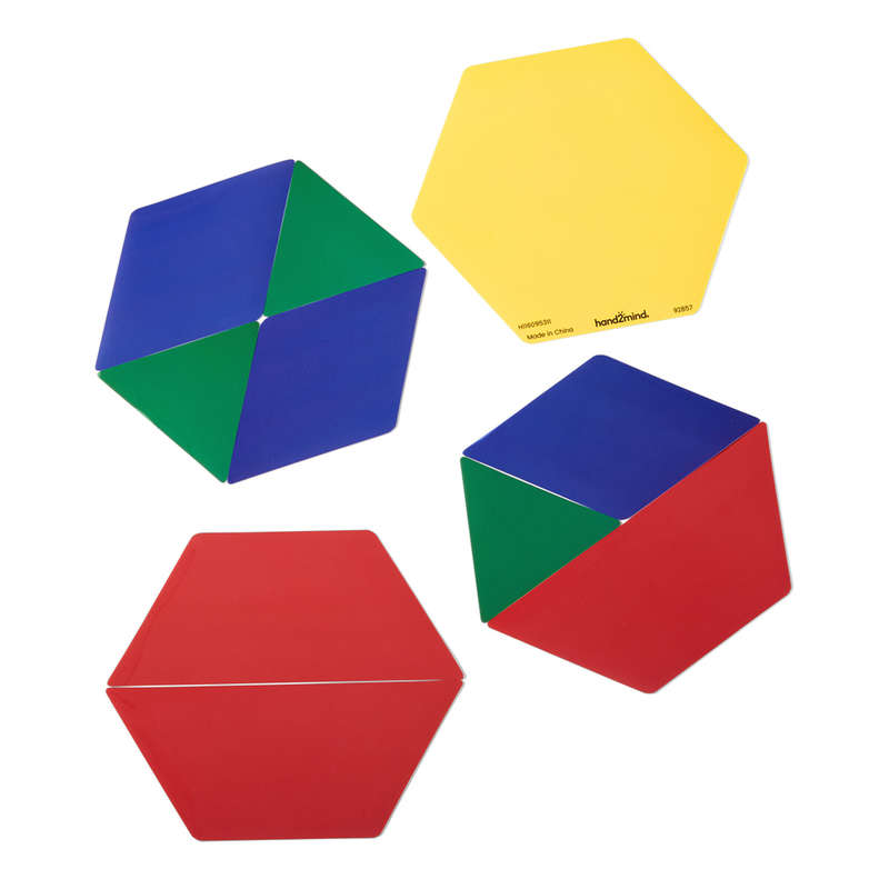 Greenbean Mathematics - Pattern Block Demonstration Clings: 47 Pieces