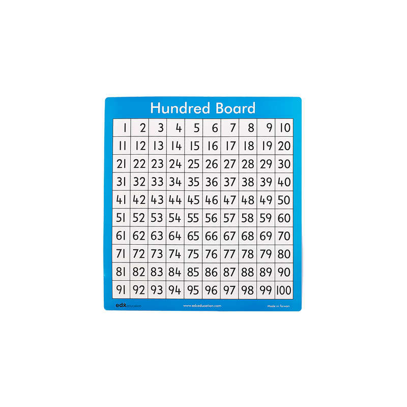 EDX Education - Hundred Board 30Pc 24 x 21cm D/Sided