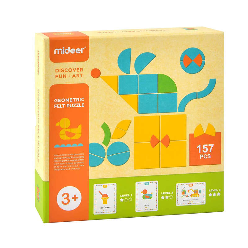 Mideer - Geometric Felt Puzzle - 157pcs