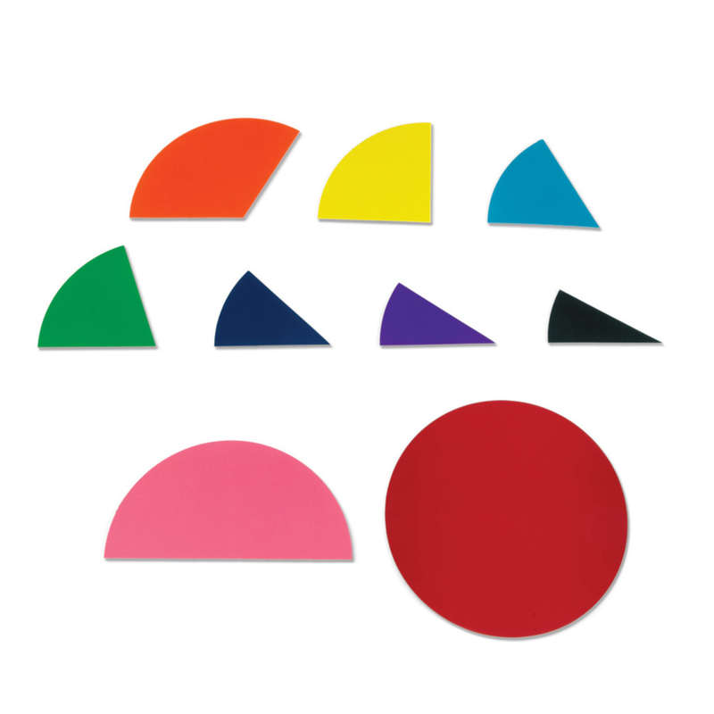 Greenbean Mathematics - Rainbow Fraction® Circles Demonstration Clings: 51 Pieces