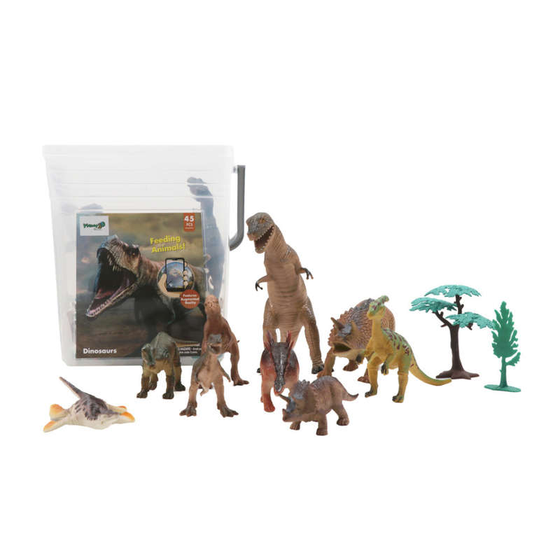 Planet Greenbean - Dinosaur Playset - 45pcs in Bucket