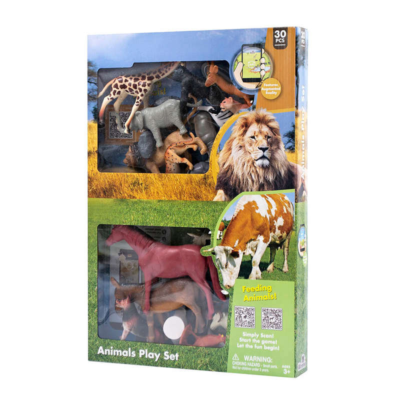 Planet Greenbean - Wild and Farm Animal Playset - 30pcs
