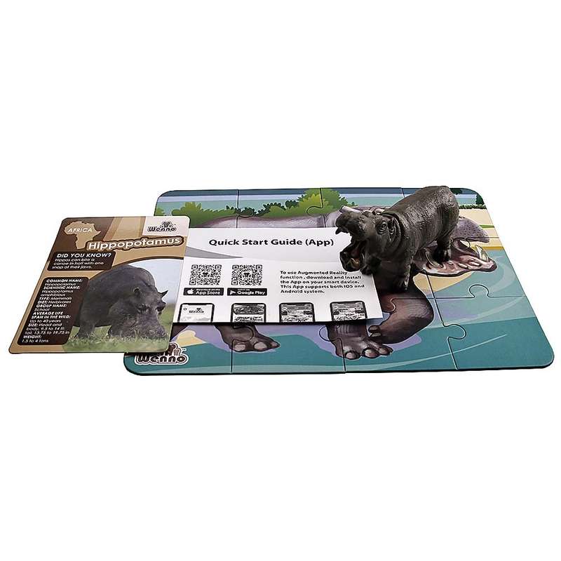 National Geographic - Puzzle - Hippo - 12pcs with Toy