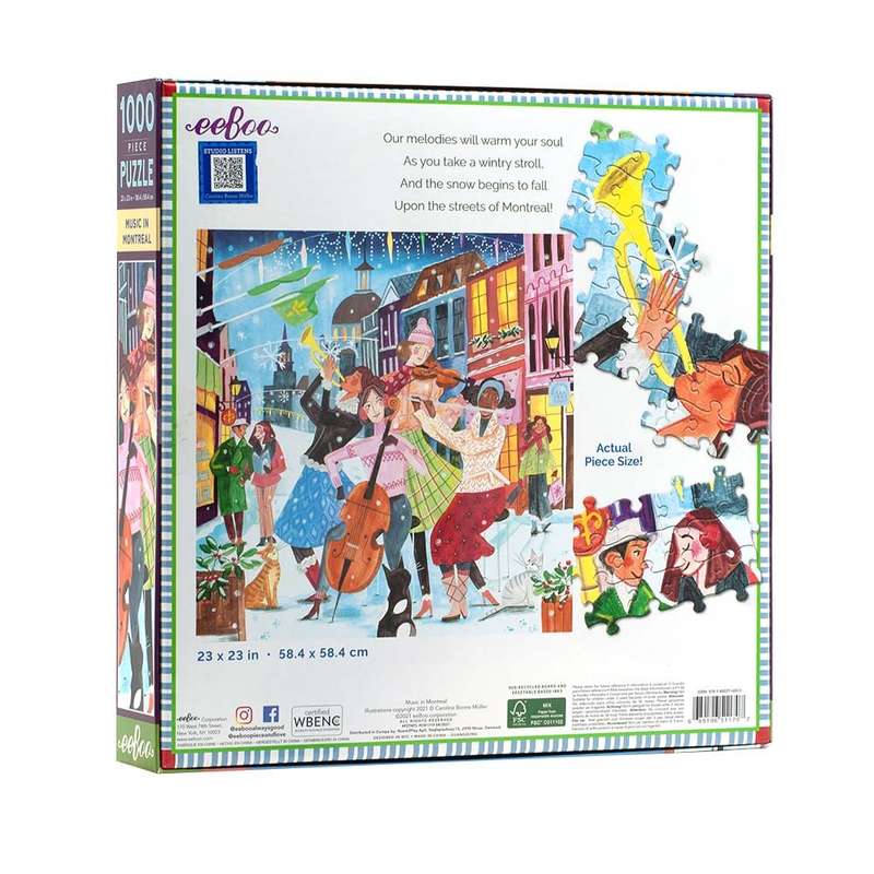 eeBoo - Music in Montreal 1000 Piece Puzzle