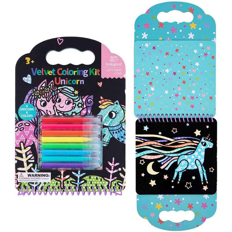 TookyToy - Velvet Coloring Kit - Unicorn