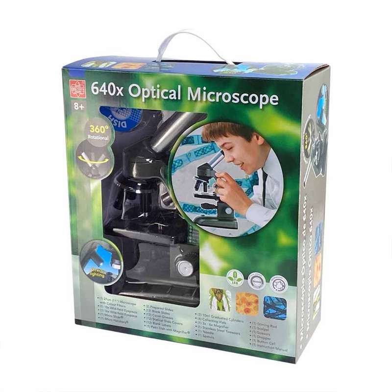 Edu-Toys - Microscope Kit - Optical with Dual Lights - 640x