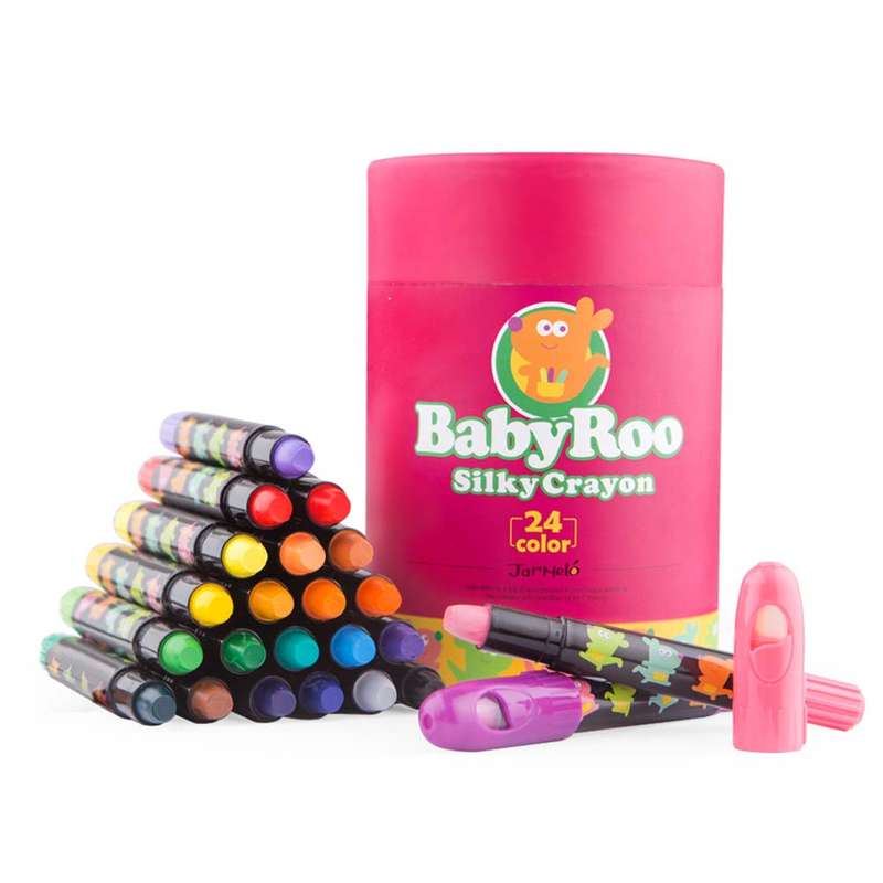 Jar Meló - Silky Crayon Washable Baby Roo - 24 Colours