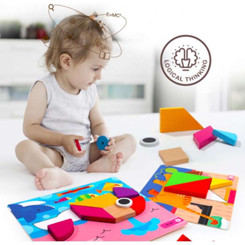 Jar Meló - Geometric Blocks - Heart Tangram