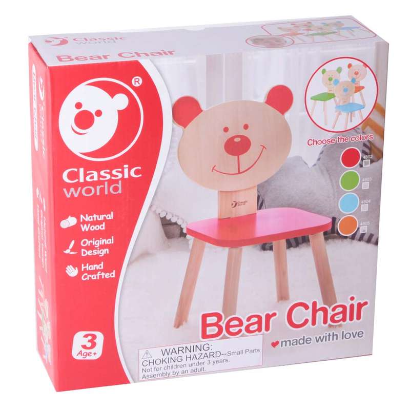 Classic World - Bear Chair for Kids - Blue