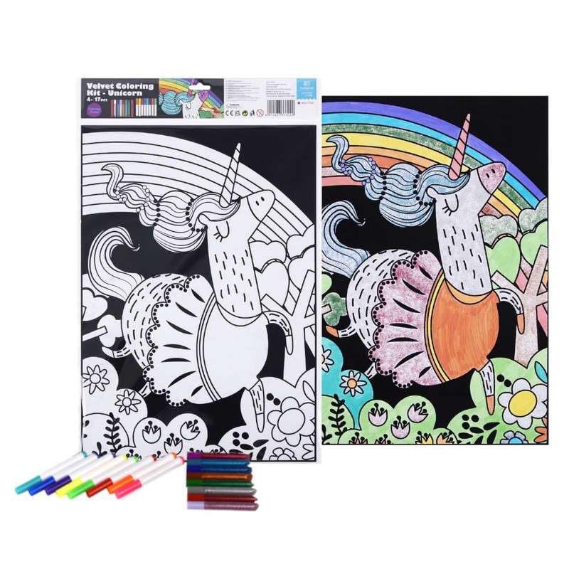 TookyToy - Velvet Colouring Kit - Unicorn