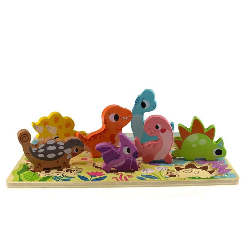 TookyToy - Wooden Chunky Dinosaur Puzzle