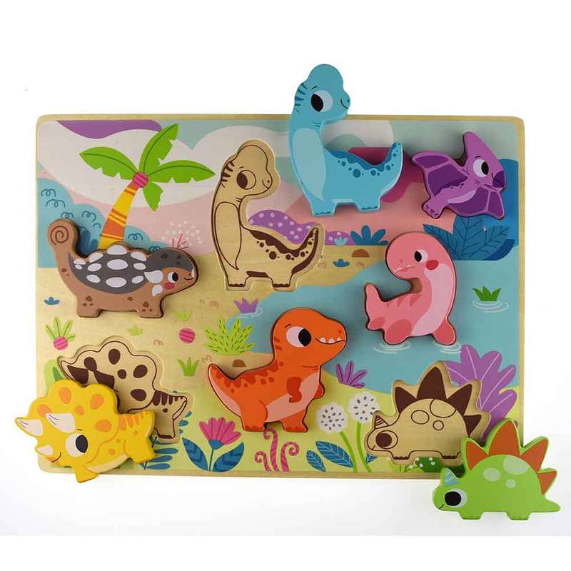 TookyToy - Wooden Chunky Dinosaur Puzzle