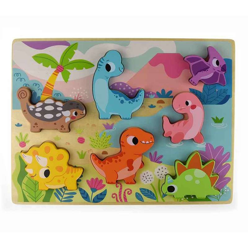 TookyToy - Wooden Chunky Dinosaur Puzzle