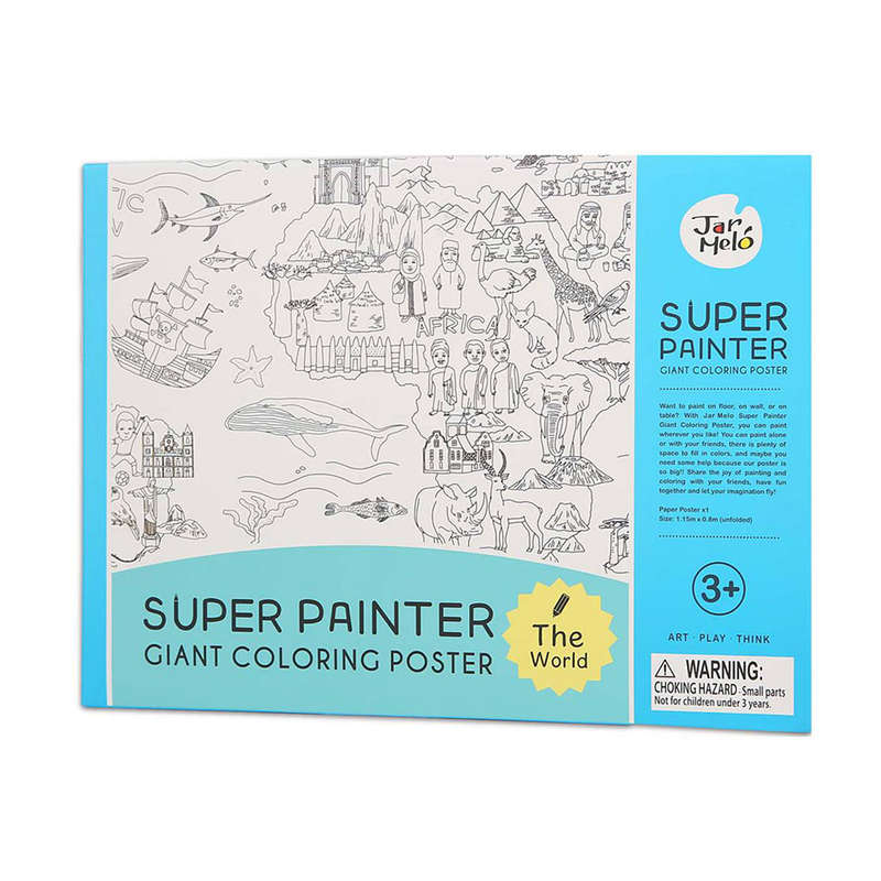 Jar Meló - Super Painter Giant Coloring Poster Pads The World