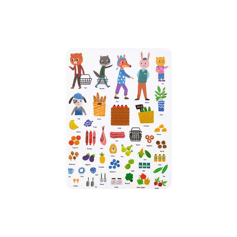 TookyToy - Silicone Sticker Book - Animal Market