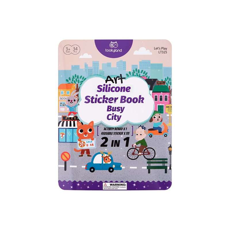 TookyToy - Silicone Sticker Book - Busy City