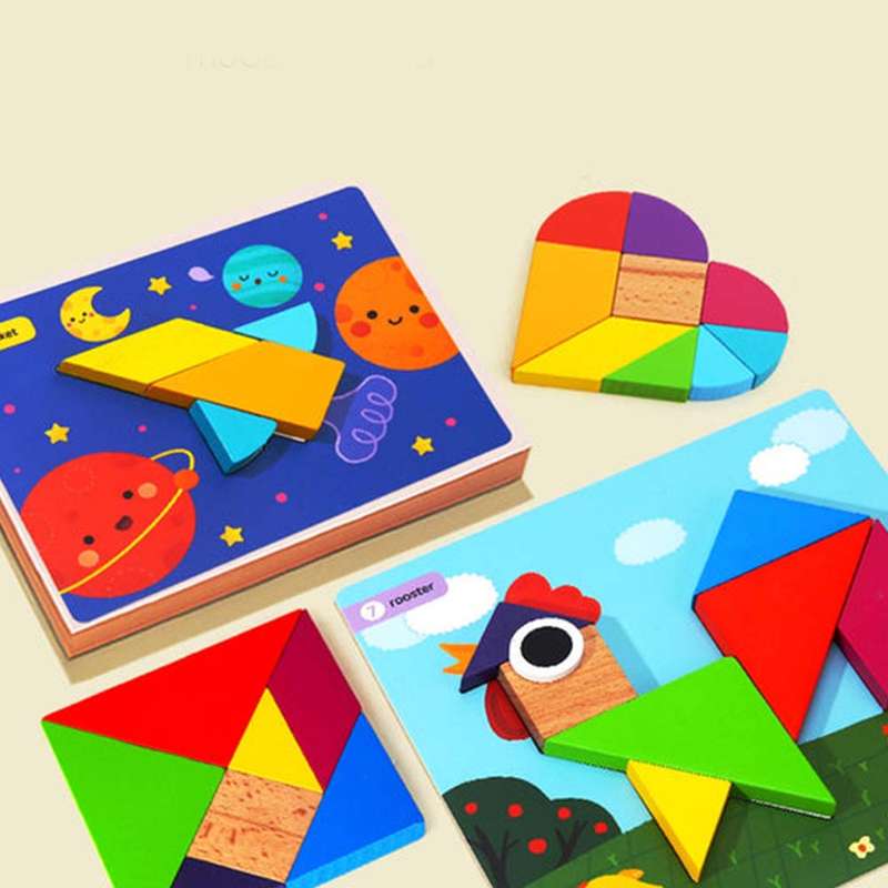 Jar Meló - Geometric Blocks - Heart Tangram
