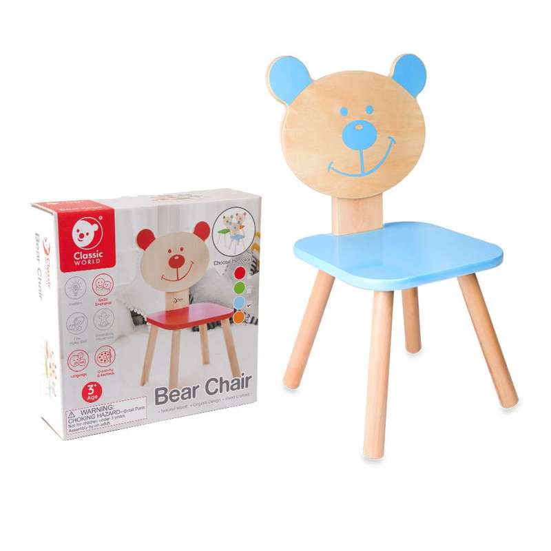 Classic World - Bear Chair for Kids - Blue