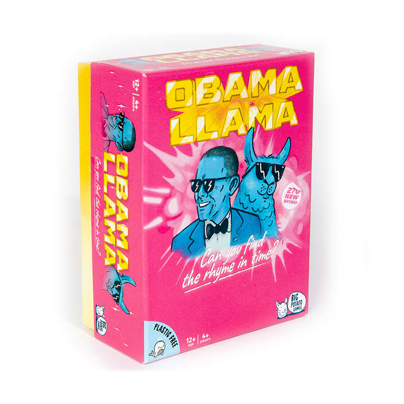 Big Potato Games - Obama Llama Travel Size - The Rhyming Charades Party Game - 4-20 Players