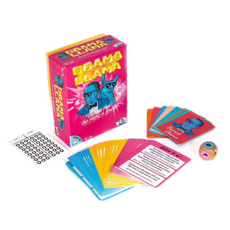 Big Potato Games - Obama Llama Travel Size - The Rhyming Charades Party Game - 4-20 Players