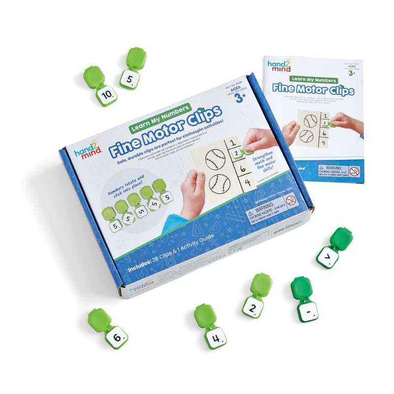 Greenbean Mathematics - Learn My Numbers Fine Motor Clips
