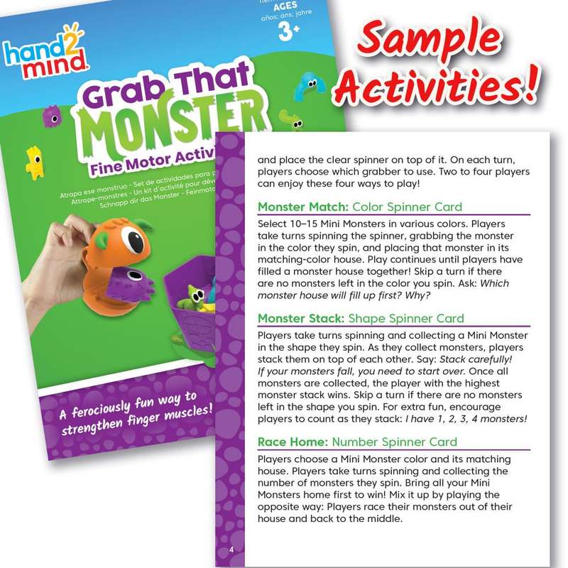 Greenbean - Grab That Monster Fine Motor Activity