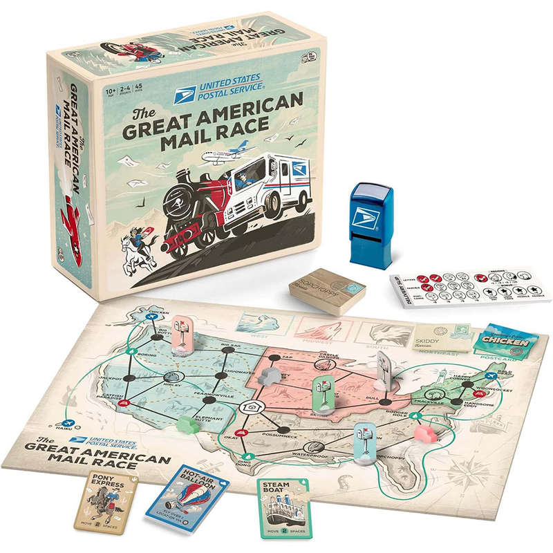 Big Potato Games - The Great American Mail Race - Family Board Game - 2-4 Players