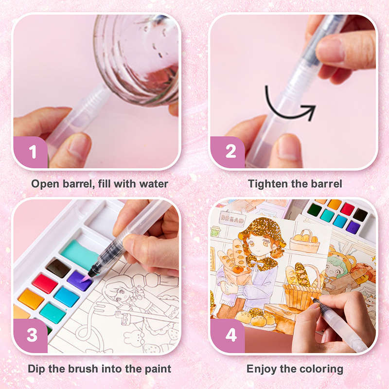 Jar Meló - Watercolor Painting Book - Dessert Princess