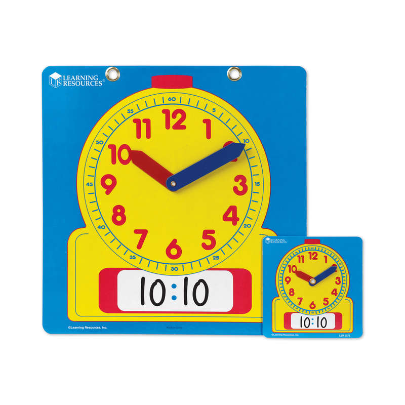 Learning Resources - Write & Wipe Clocks - Classroom Set of 25